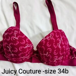 Juicy Couture Fuchsia Script Bra